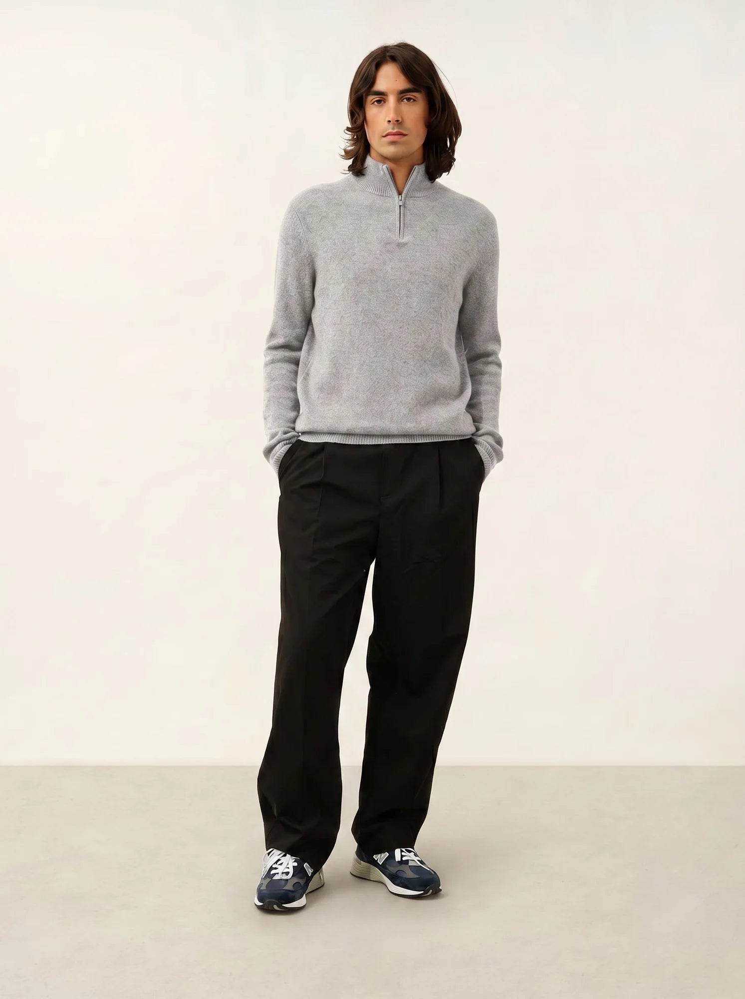 LYNA Pull Camionneur 4 Fils Nuage Chiné