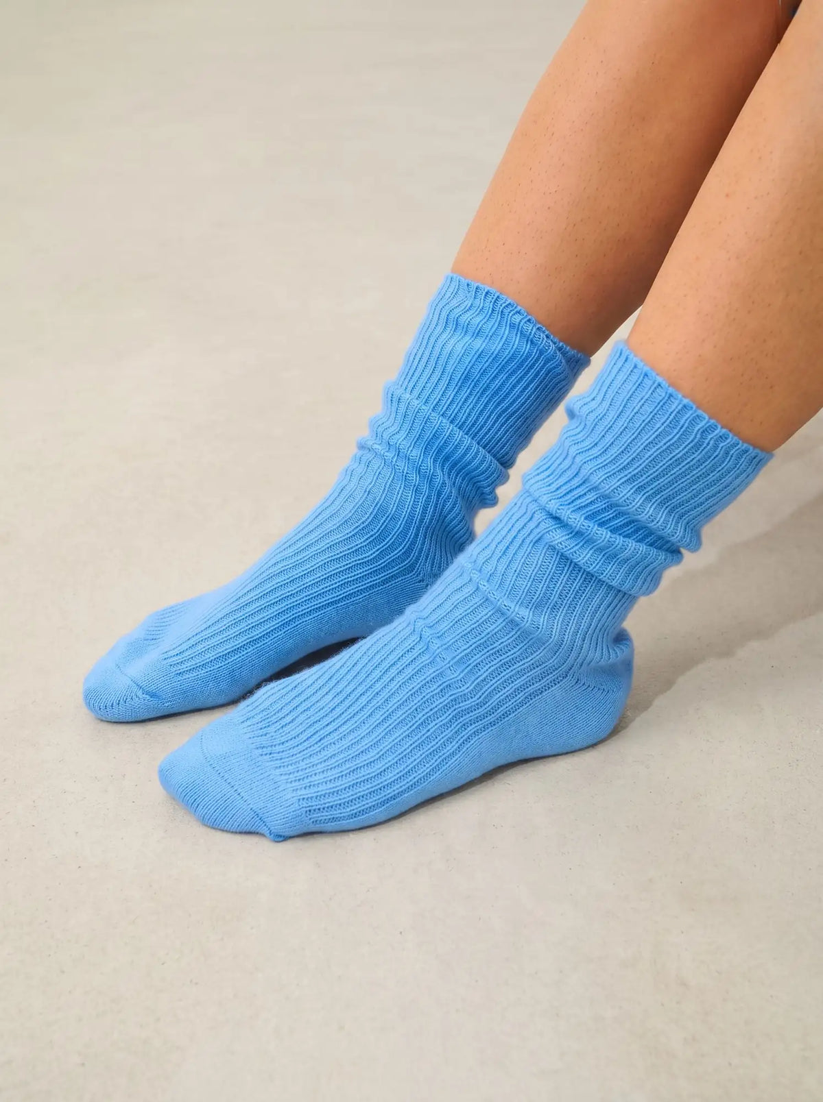 Chaussettes 4 Fils Bleu Bébé