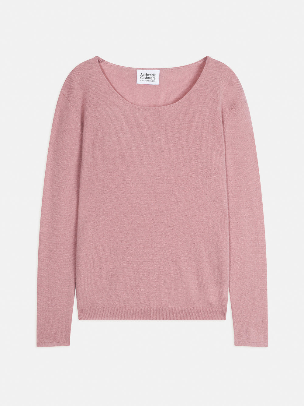 LANFON Pullover mit U-Boot-Ausschnitt, Rosenholz, 100 % Kaschmir