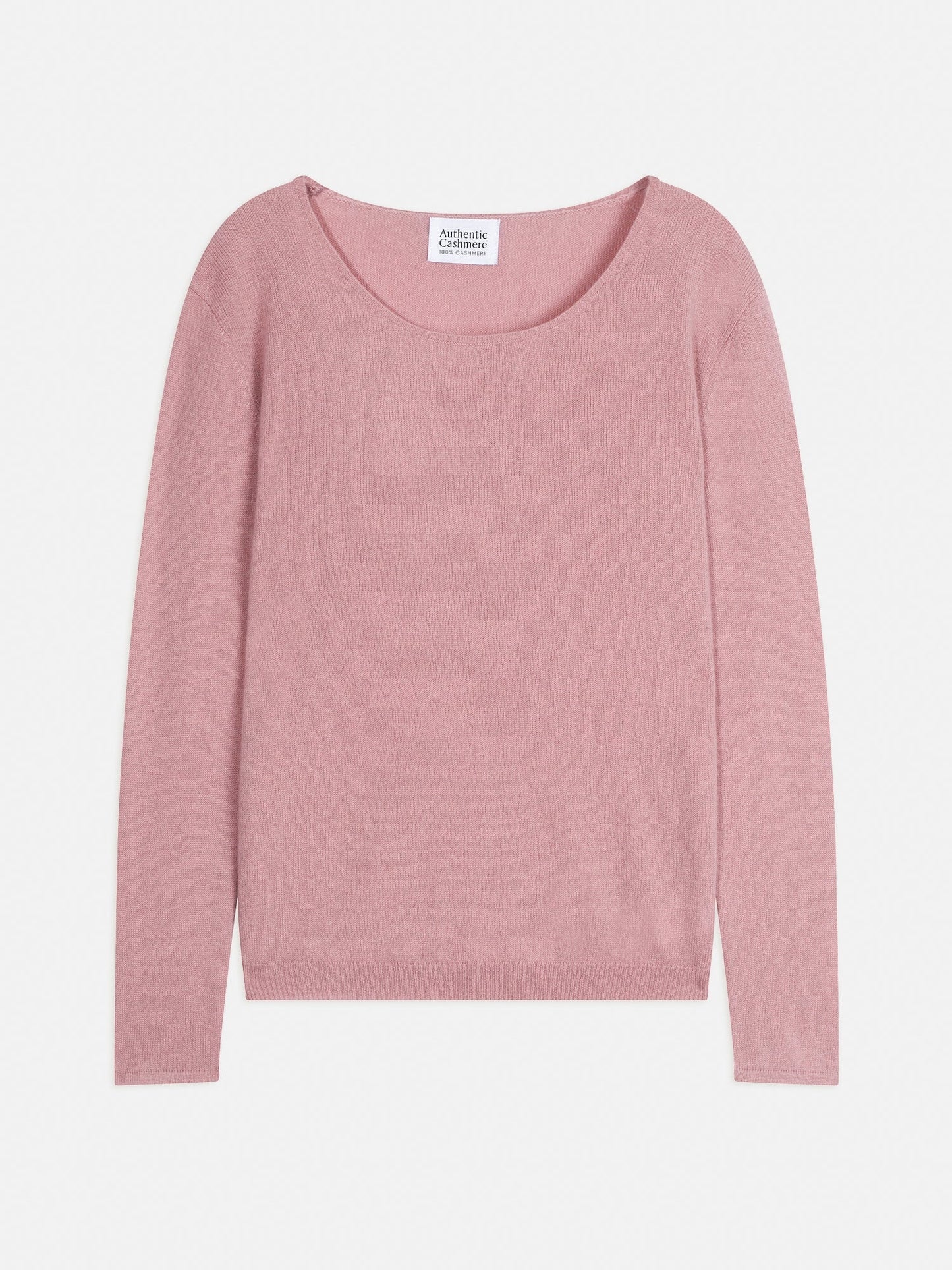 LANFON Pullover mit U-Boot-Ausschnitt, Rosenholz, 100 % Kaschmir