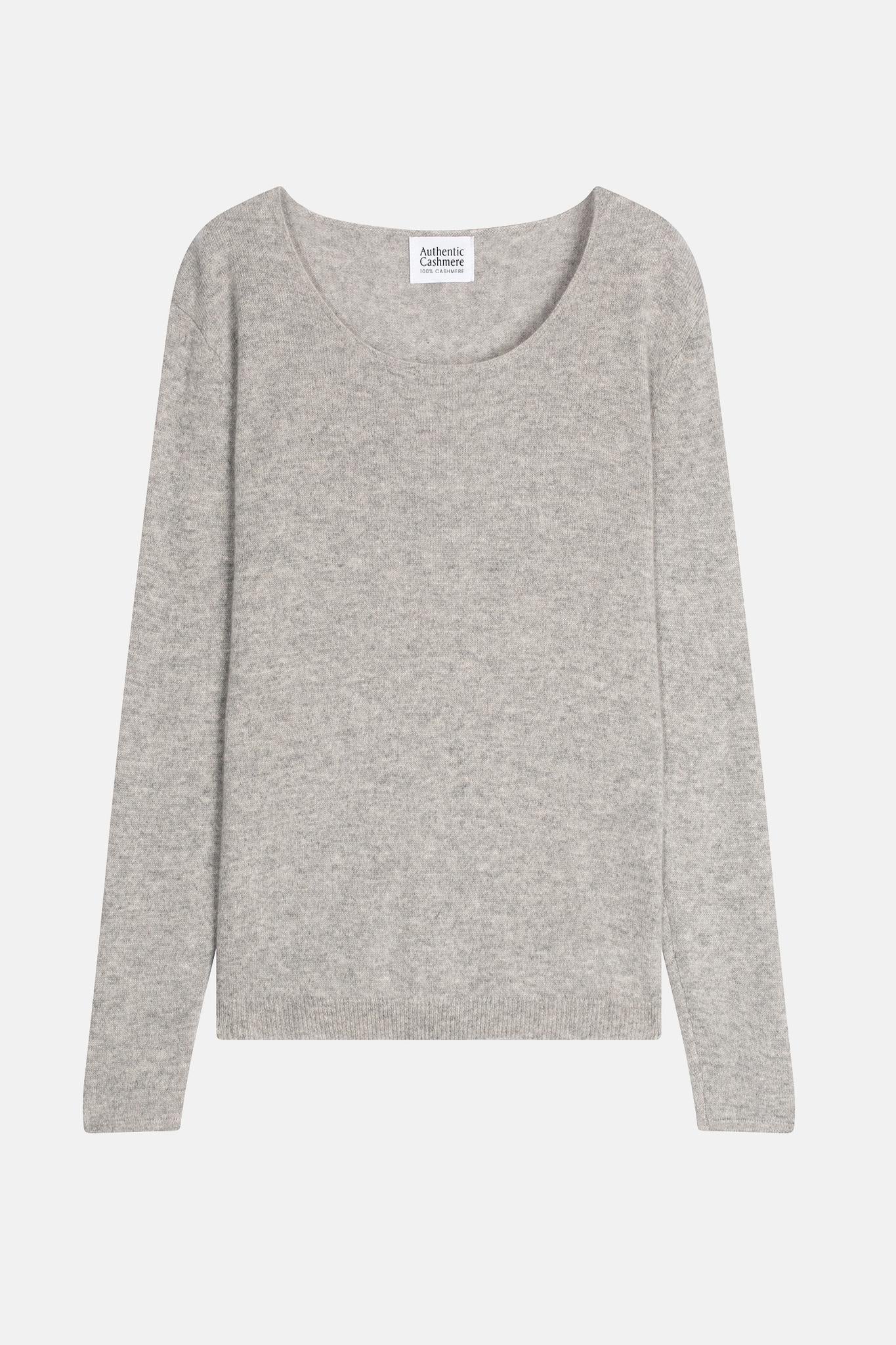 LANFON pull col bateau nuage chiné 100% cachemire