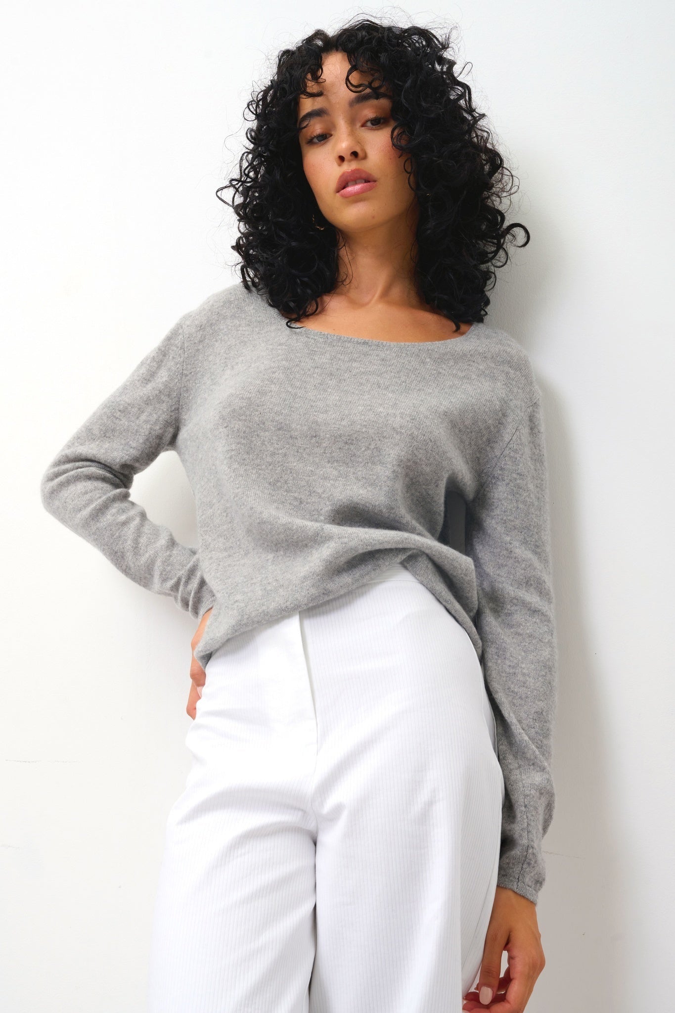LANFON cloudy boat-neck sweater 100% cashmere