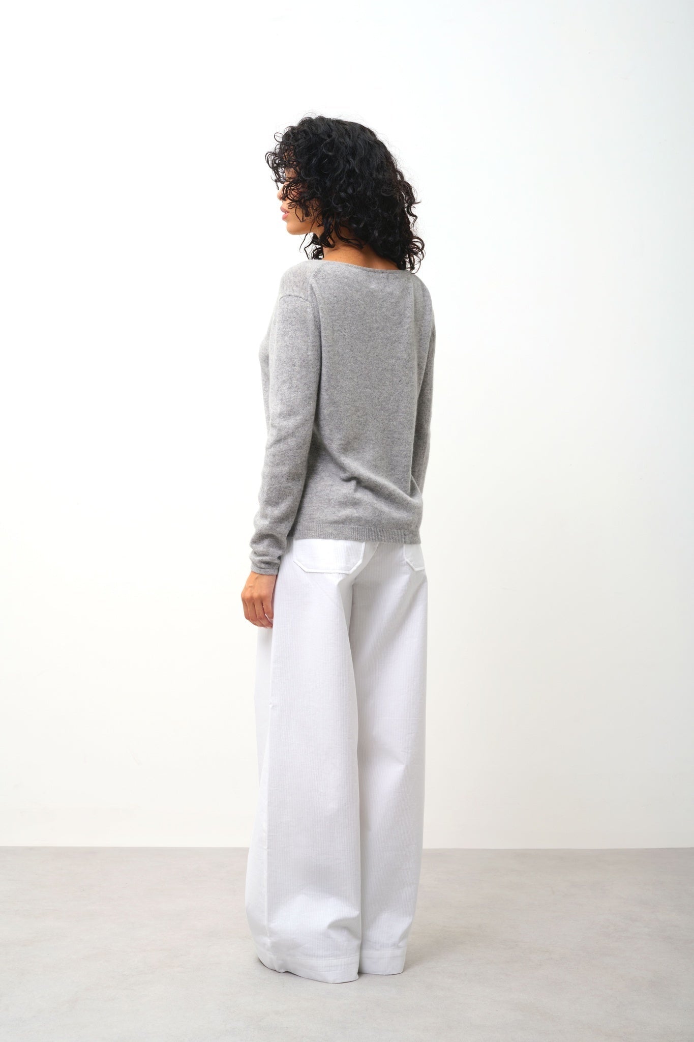 LANFON cloudy boat-neck sweater 100% cashmere