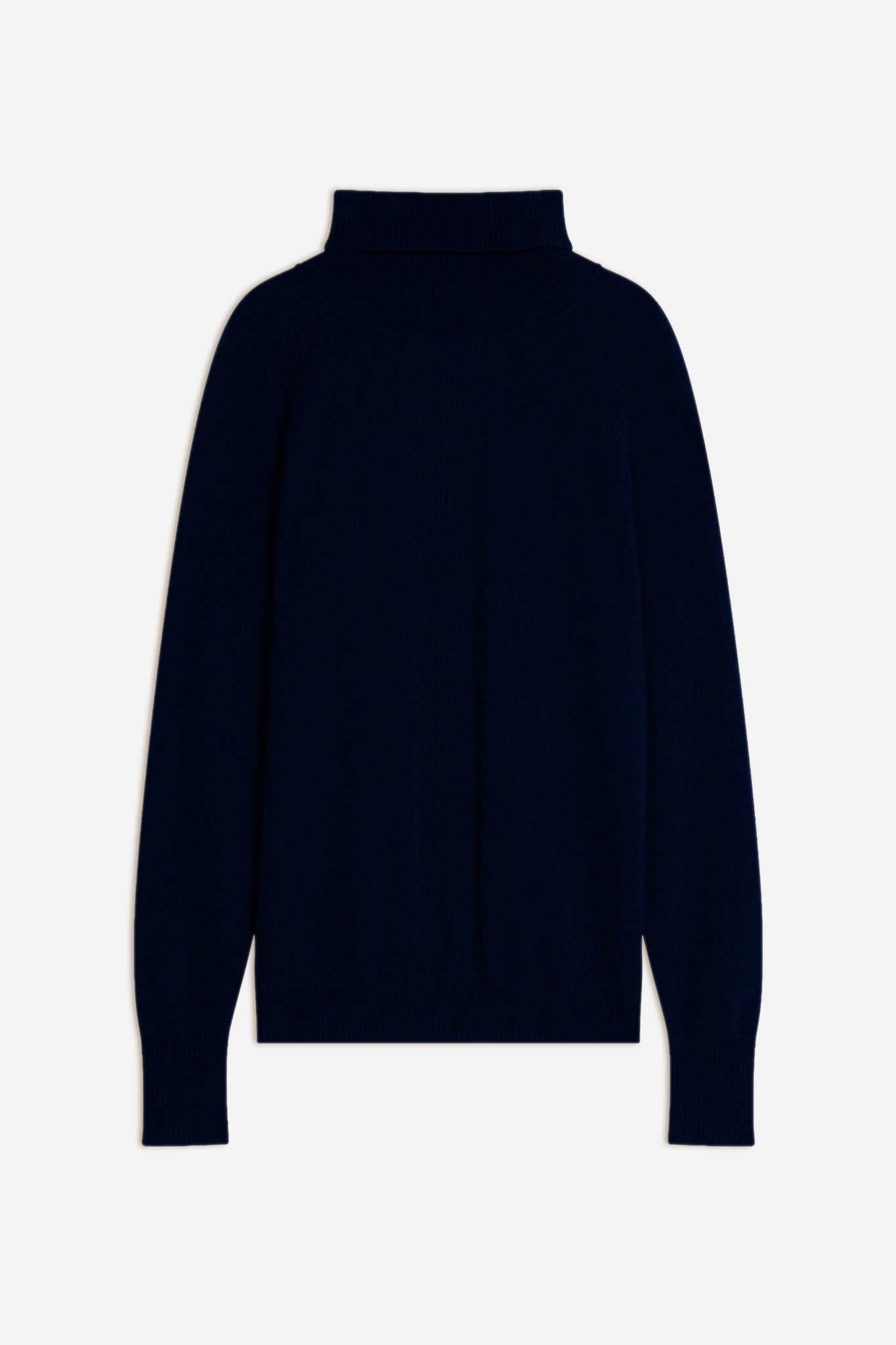 lilly pull col roulé navy 100% cachemire