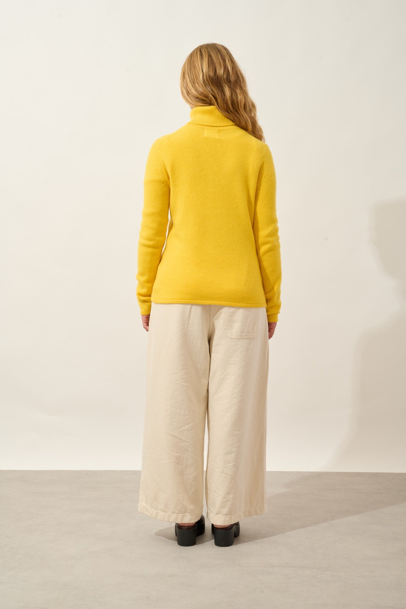 linda pull col roulé 4 fils cédrat 100% cachemire