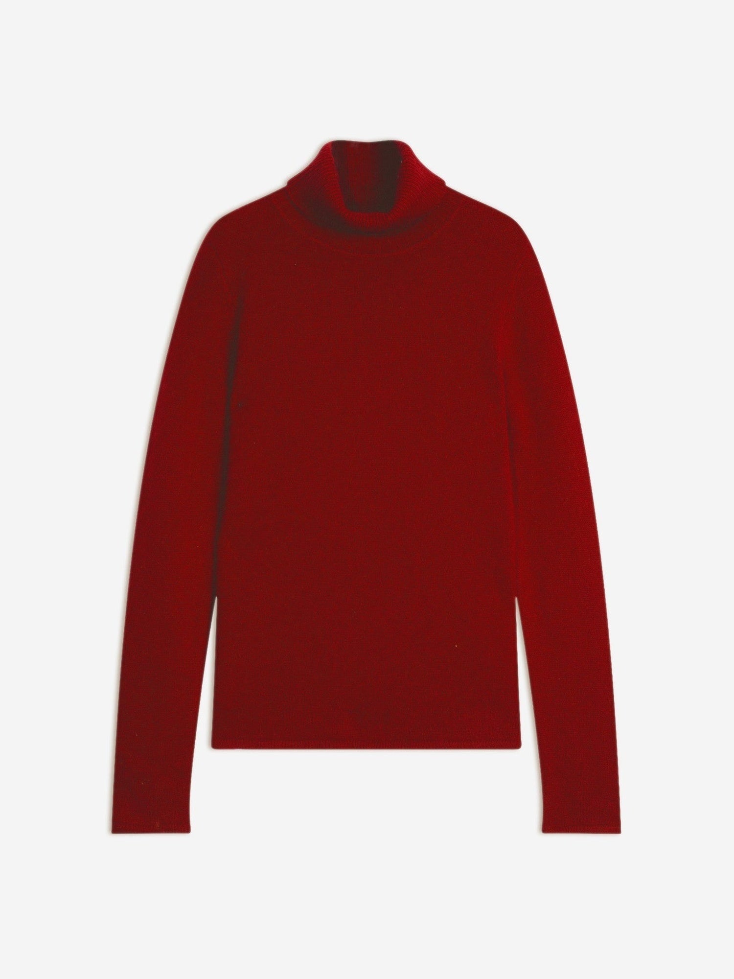 LINDA 4-thread ruby turtleneck sweater 100% cashmere - Authentic