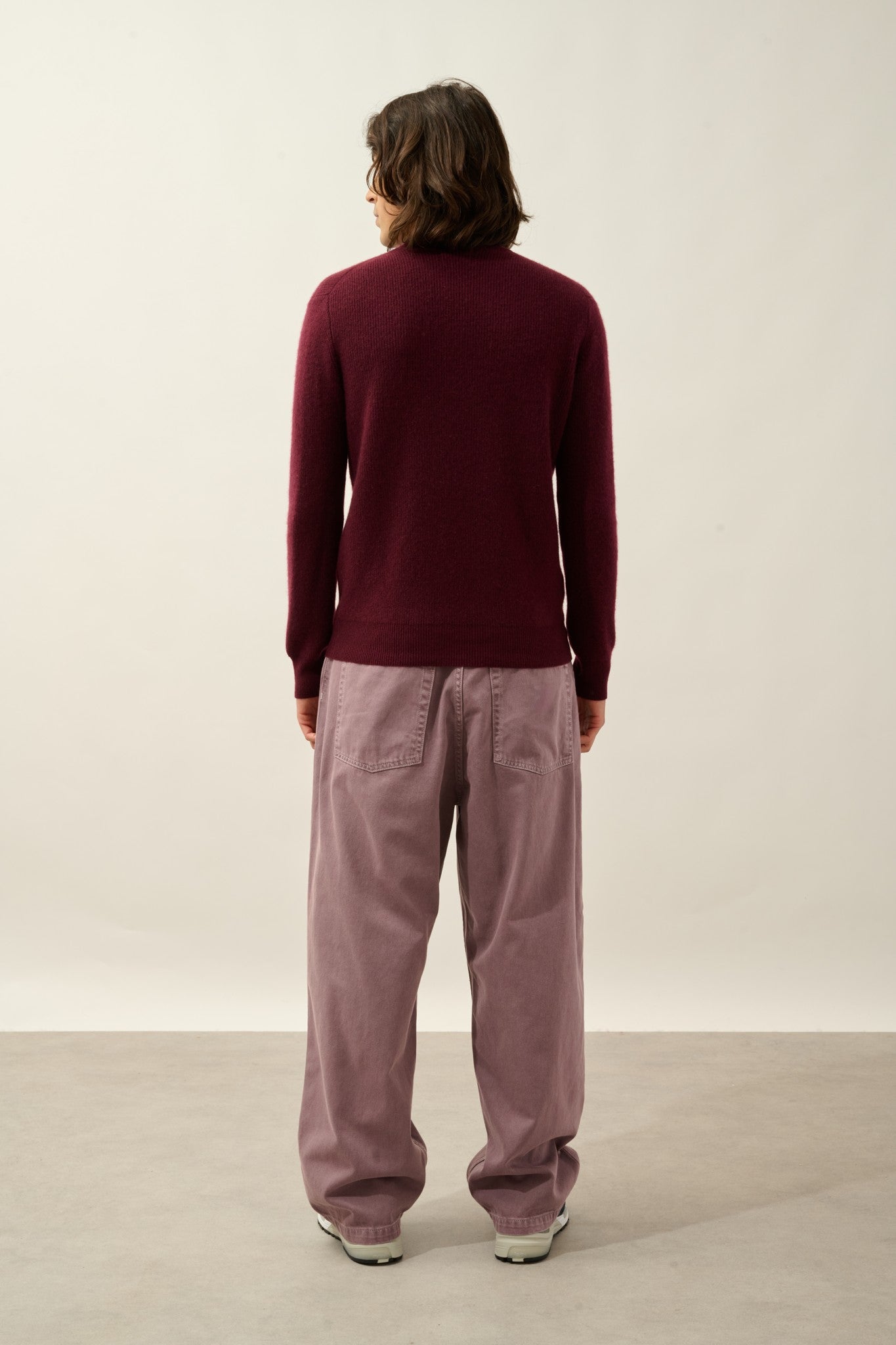 luffy pull col rond mûre 100% cachemire