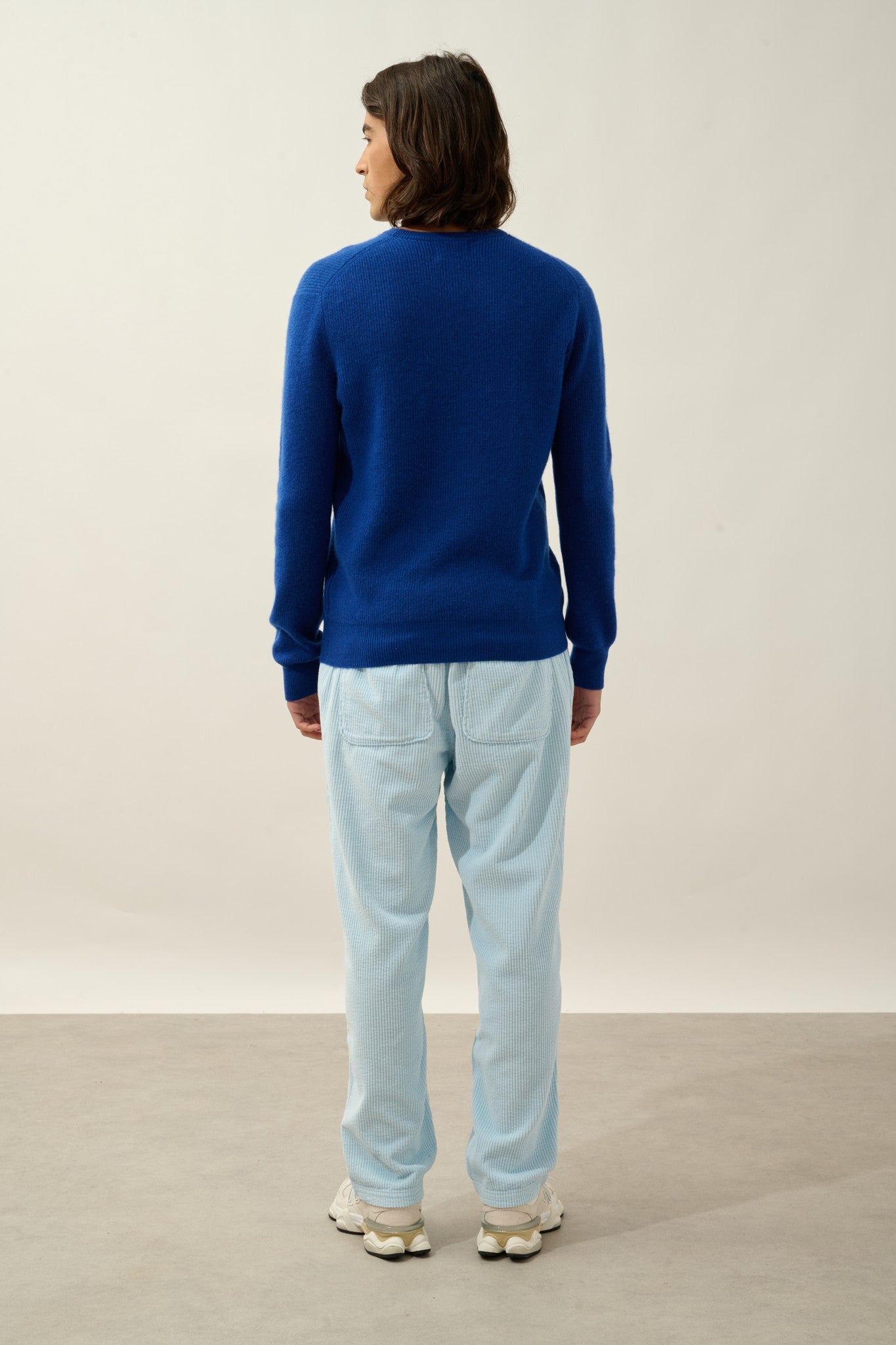 luffy pull col rond outremer 100% cachemire