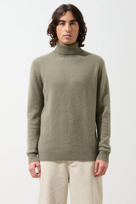 MARTIN 4-thread army turtleneck sweater 100% cashmere