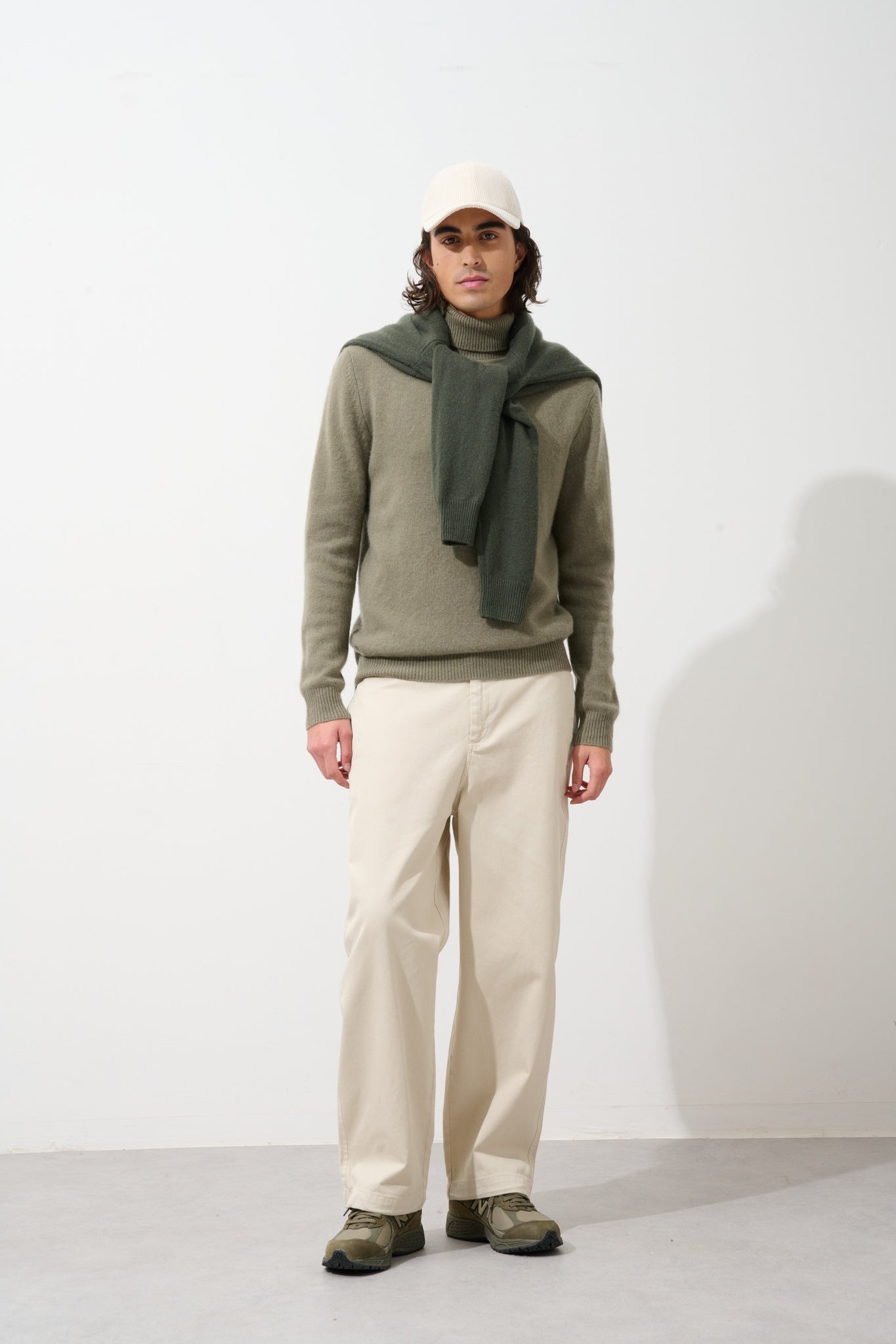 MARTIN 4-thread army turtleneck sweater 100% cashmere