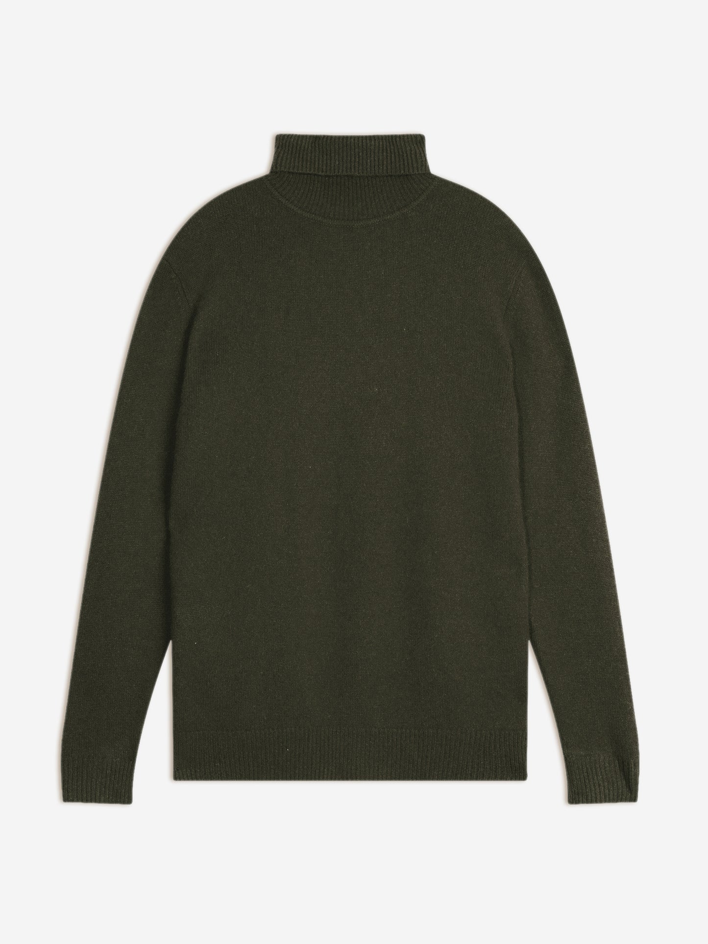 MARTIN 4-thread khaki turtleneck sweater 100% cashmere