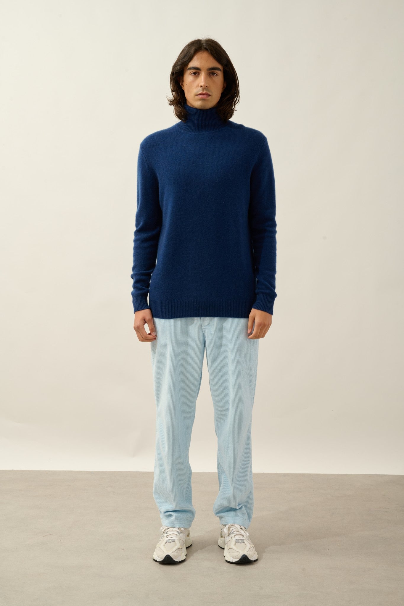 martin pull col roulé 4 fils minuit 100% cachemire