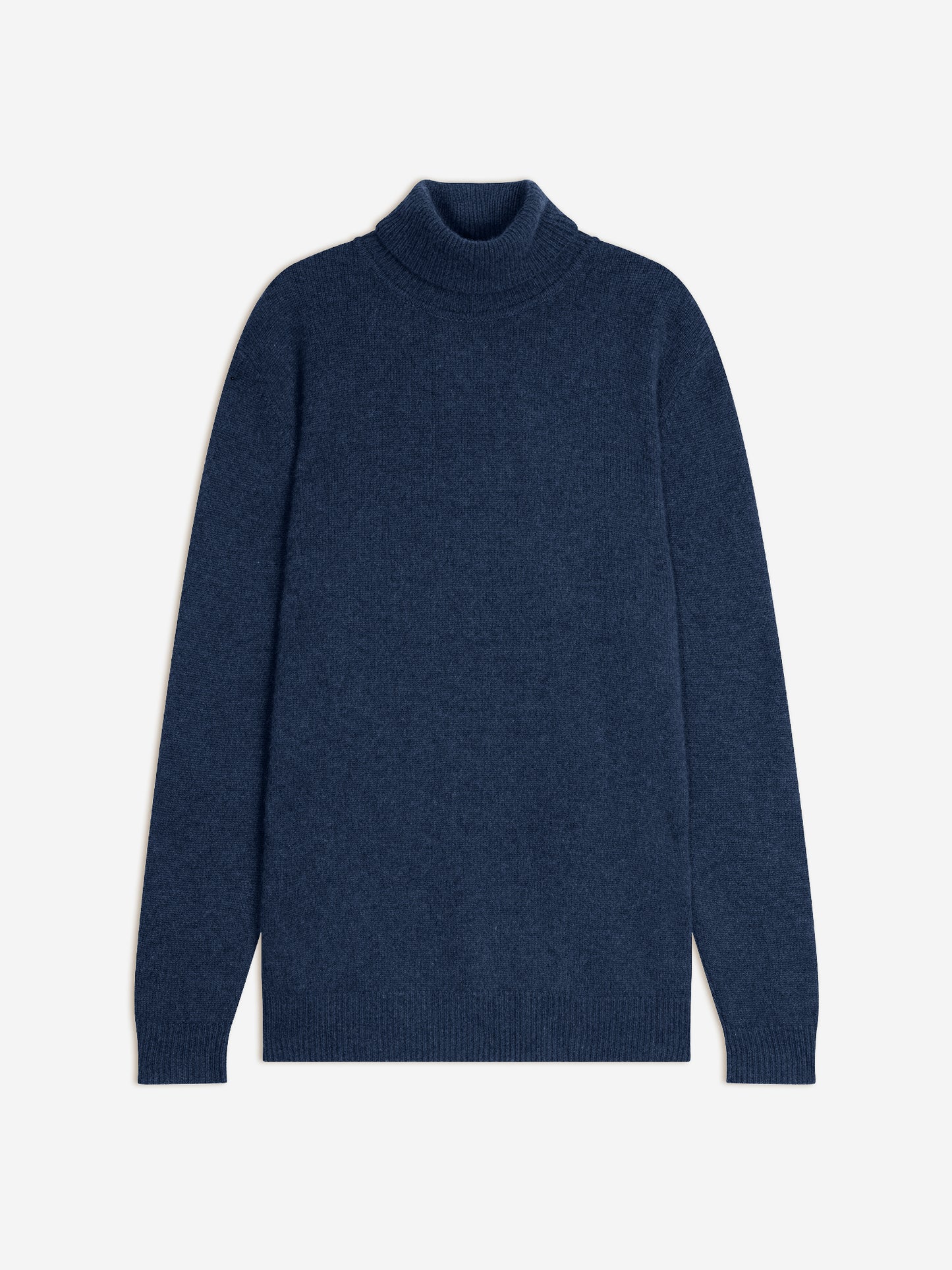 MARTIN pull col roulé 4 fils ocean chiné 100% cachemire