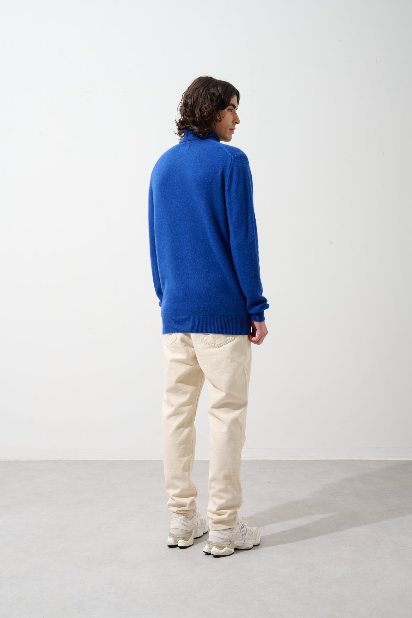 MARTIN 4-thread ultramarine turtleneck sweater 100% cashmere