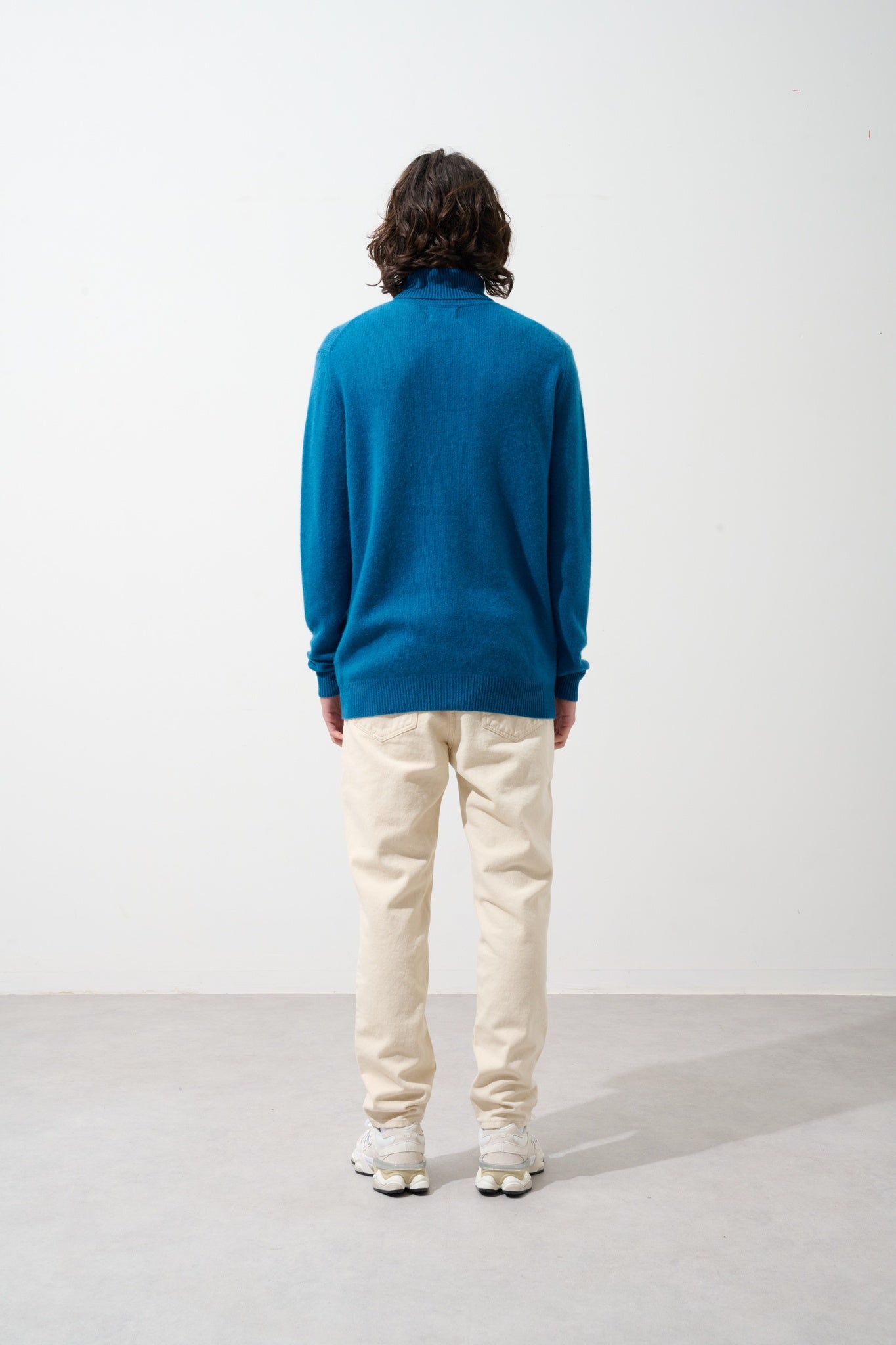 MARTIN 4-thread peacock turtleneck sweater 100% cashmere