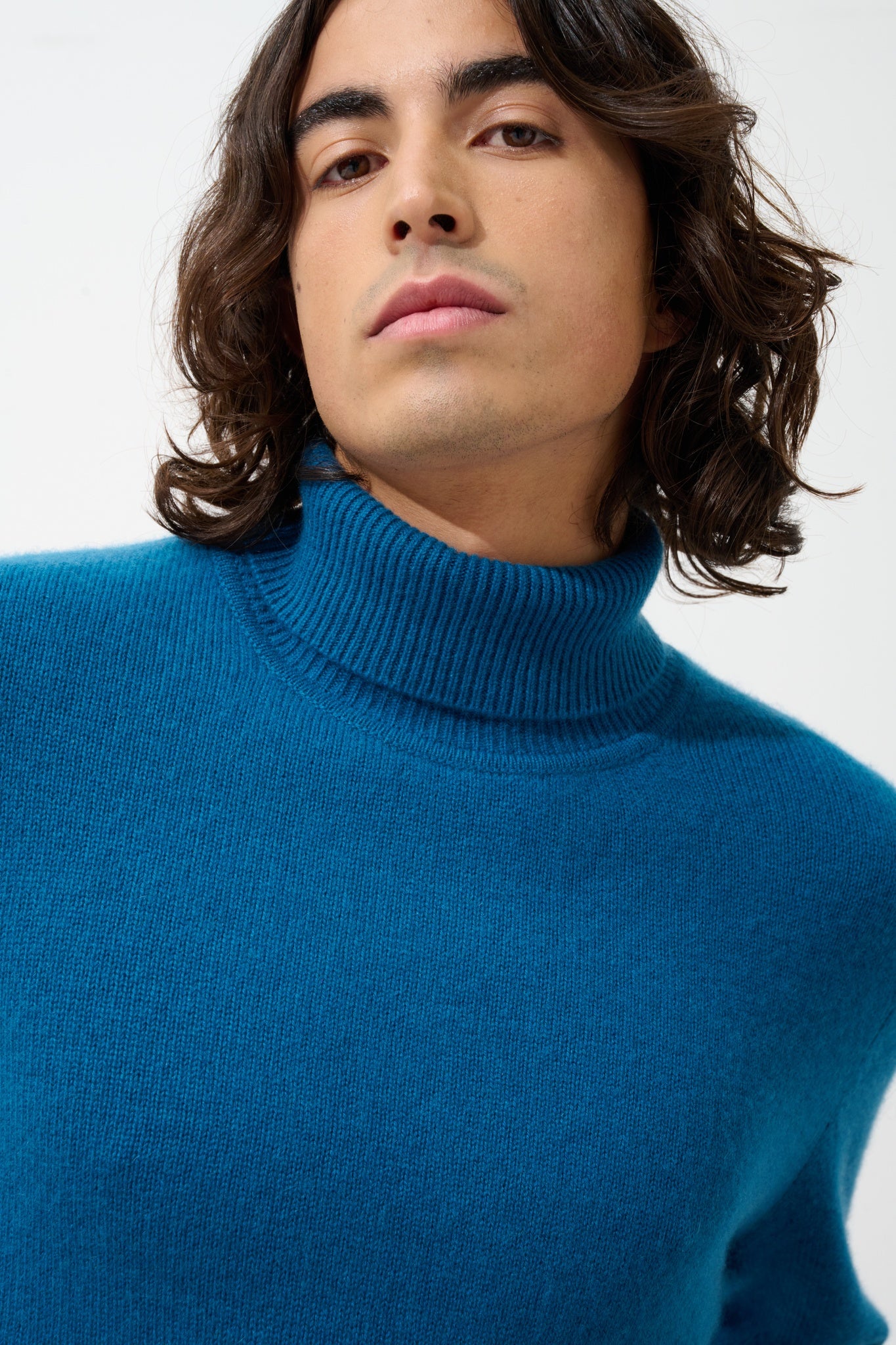 MARTIN 4-thread peacock turtleneck sweater 100% cashmere