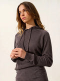 YARLSIDE Pull Capuche Taupe Chiné