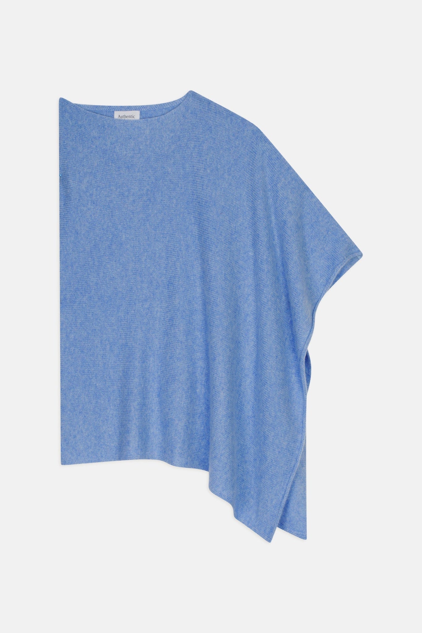 MERYL poncho 4 threads sky 100% cashmere