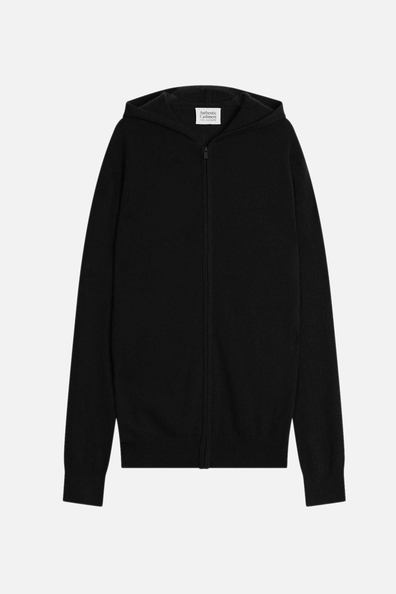 NEURRE black hooded zip cardigan 100% cashmere