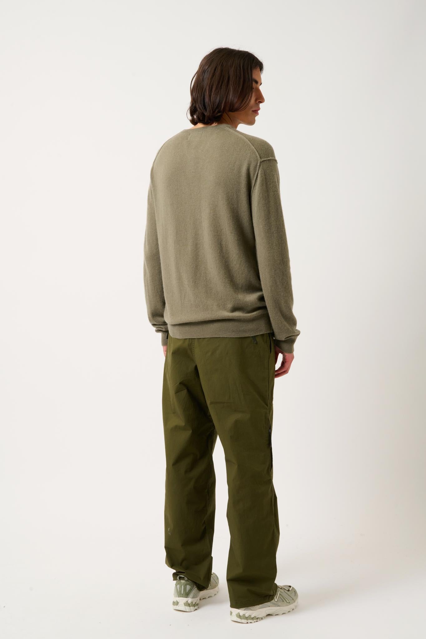 NOLAN pull col rond army 100% cachemire