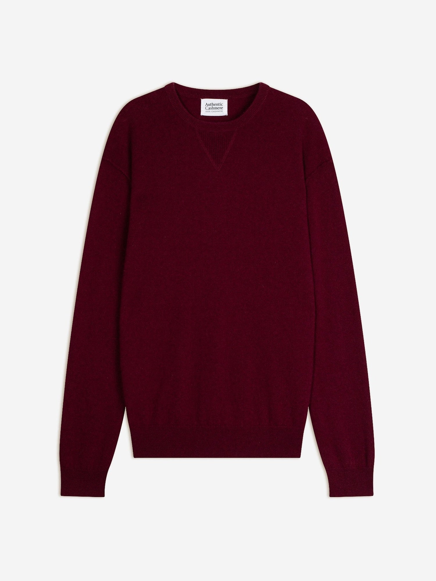nolan pull col rond bordeaux 100% cachemire