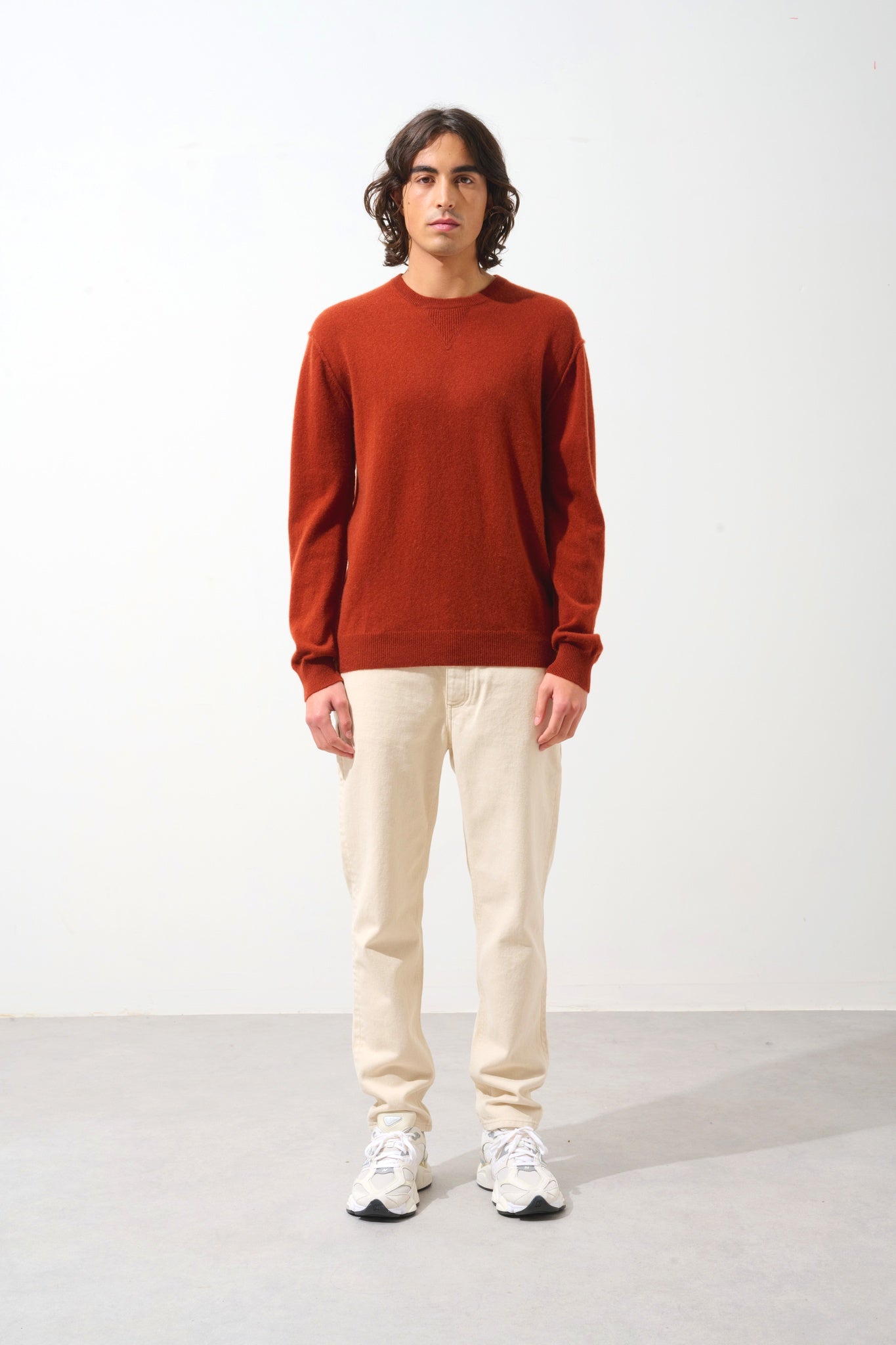 NOLAN squirrel round-neck sweater 100% cashmere