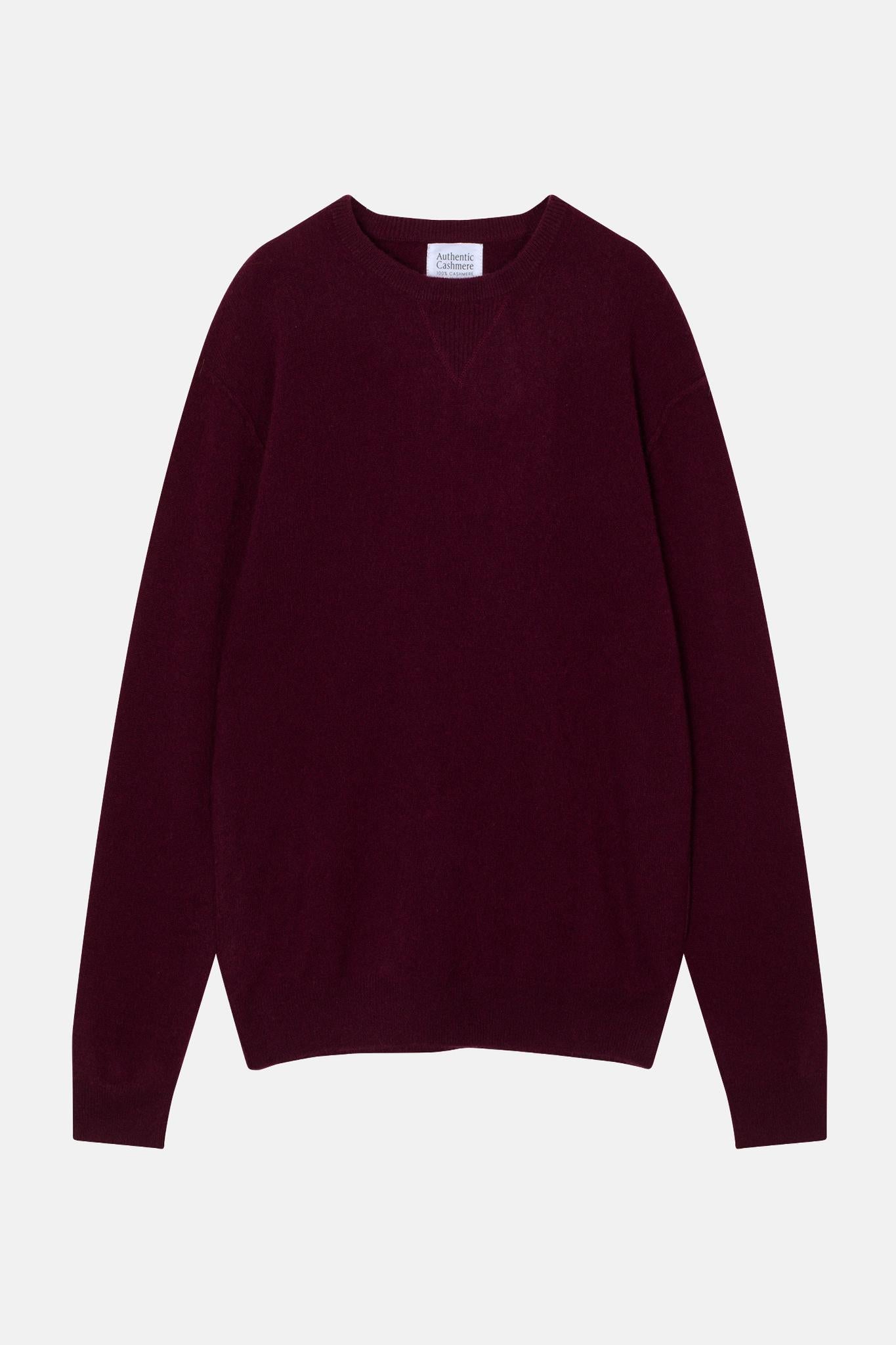 NOLAN Pullover mit Rundhalsausschnitt Brombeere 100% Kaschmir