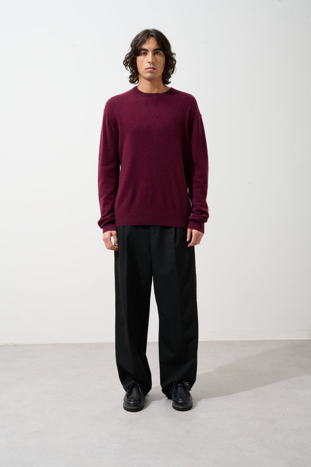 NOLAN pull col rond mûre 100% cachemire