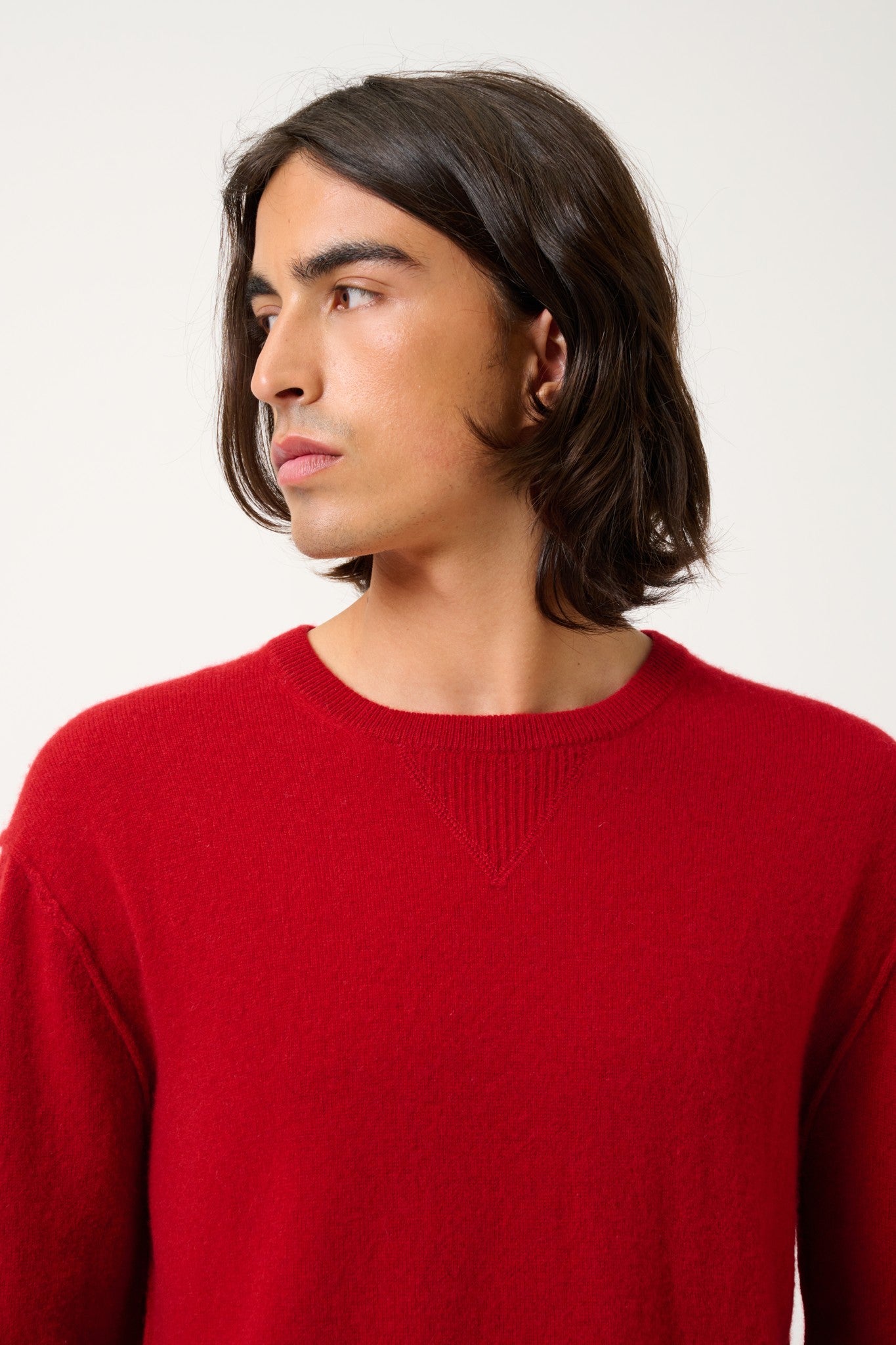 nolan pull col rond rubis 100% cachemire