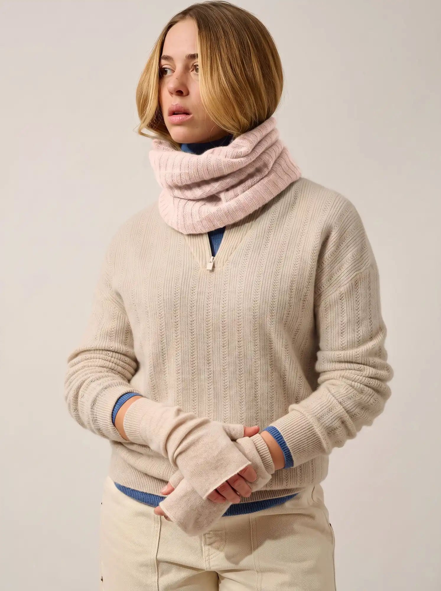 FLORIAN Tour de Cou 6 Fils Beige Chiné