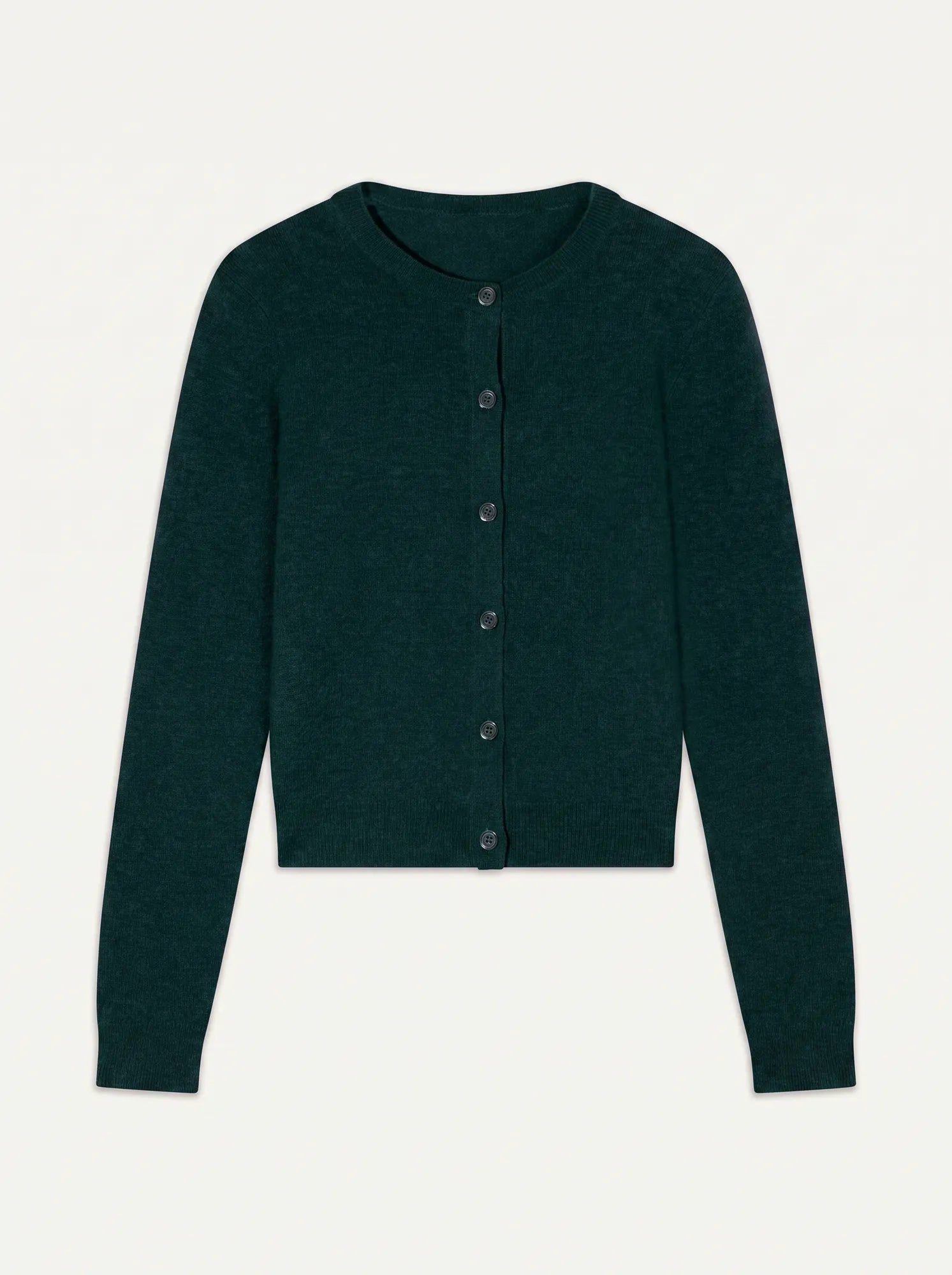 FLORINE Cardigan Col Rond Cyprès