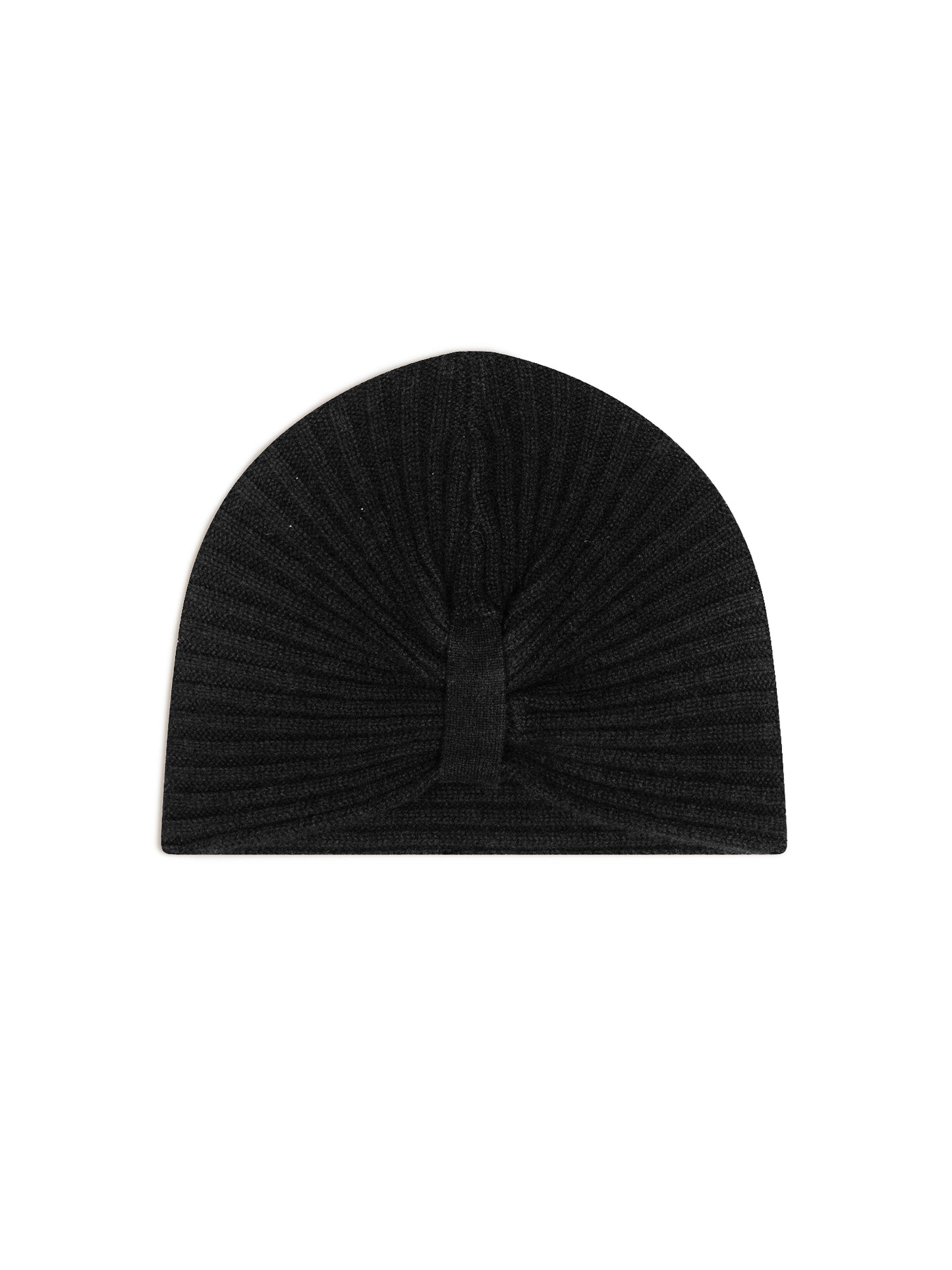 PETRE 6-ply black beanie, 100% cashmere