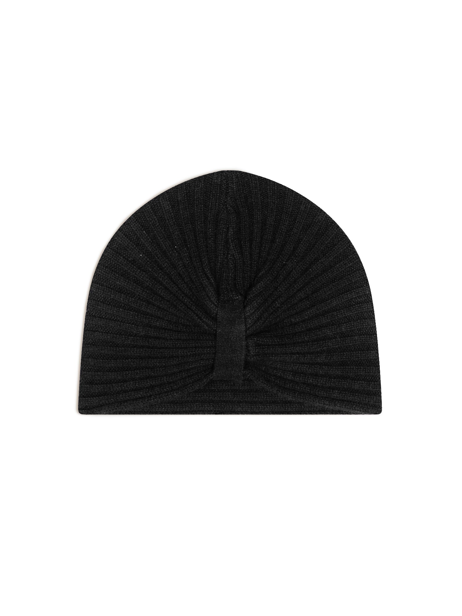 PETRE 6-ply black beanie, 100% cashmere