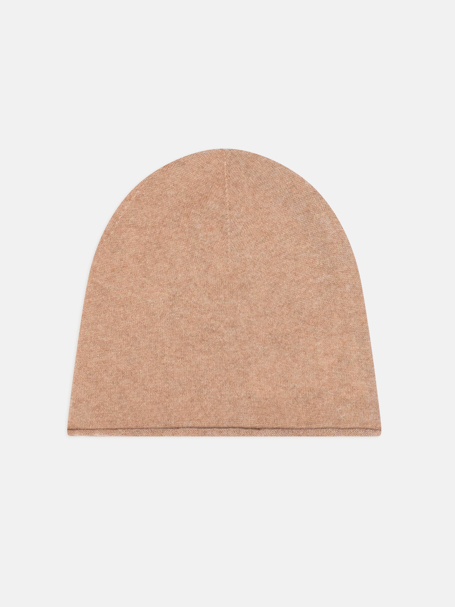 PINIER camel-colored heathered beanie, 100% cashmere