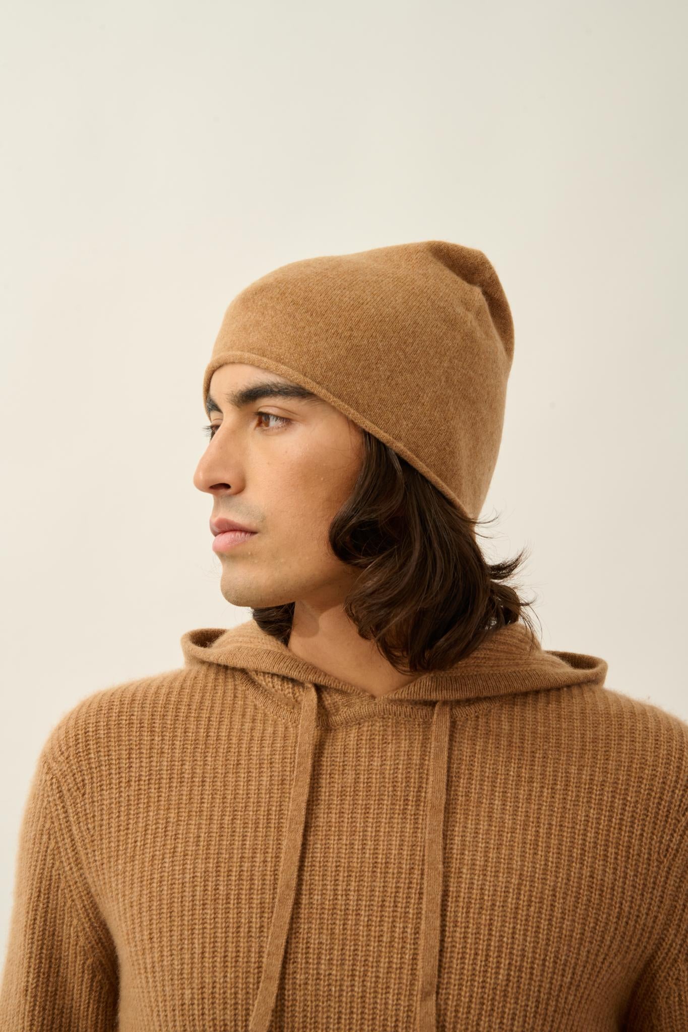 PINIER bonnet noisette 100% cachemire