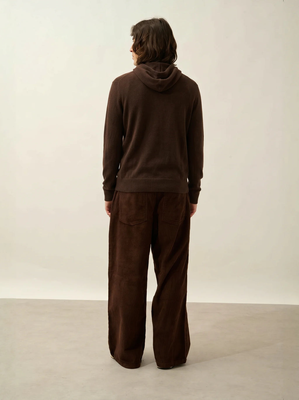 CASPER Pull Capuche Poche Kangourou Choco