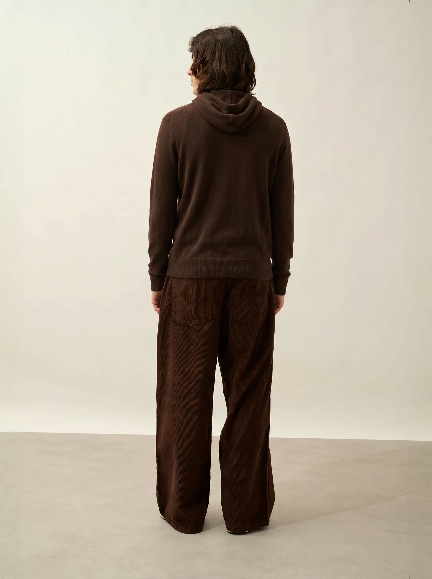 CASPER Pull Capuche Poche Kangourou Choco