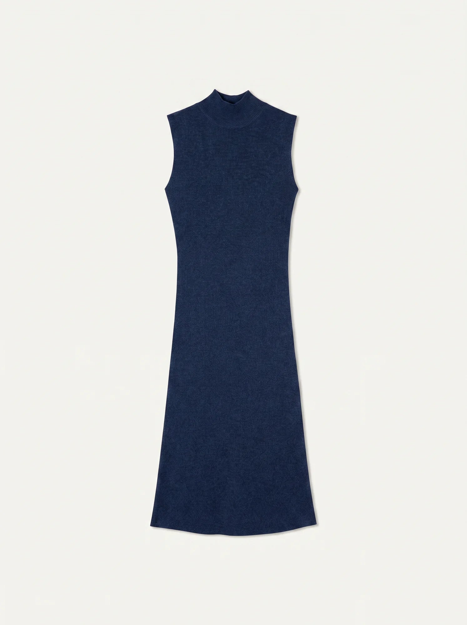 Robe Col Montant sans Manches Océan Chiné