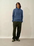 CASPER Pull Capuche Poche Kangourou Bleu Denim