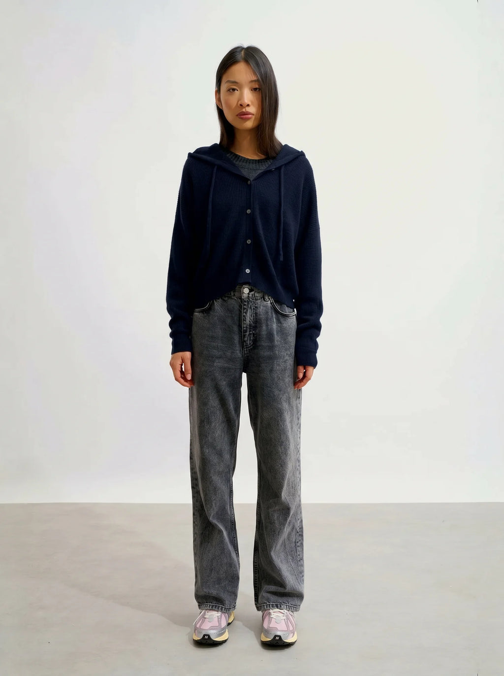 ELARA Cardigan Capuche Bleu Marine