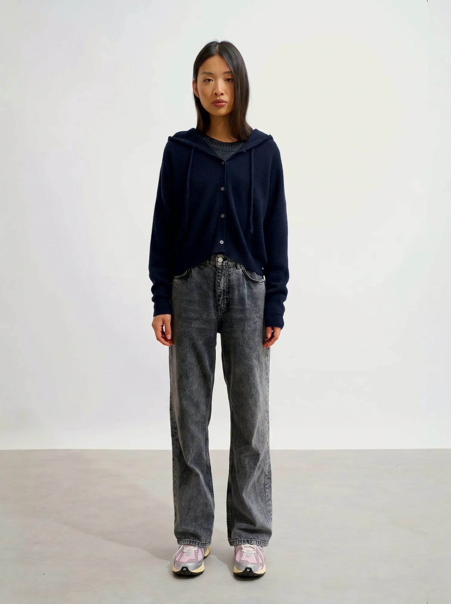 ELARA Cardigan Capuche Bleu Marine