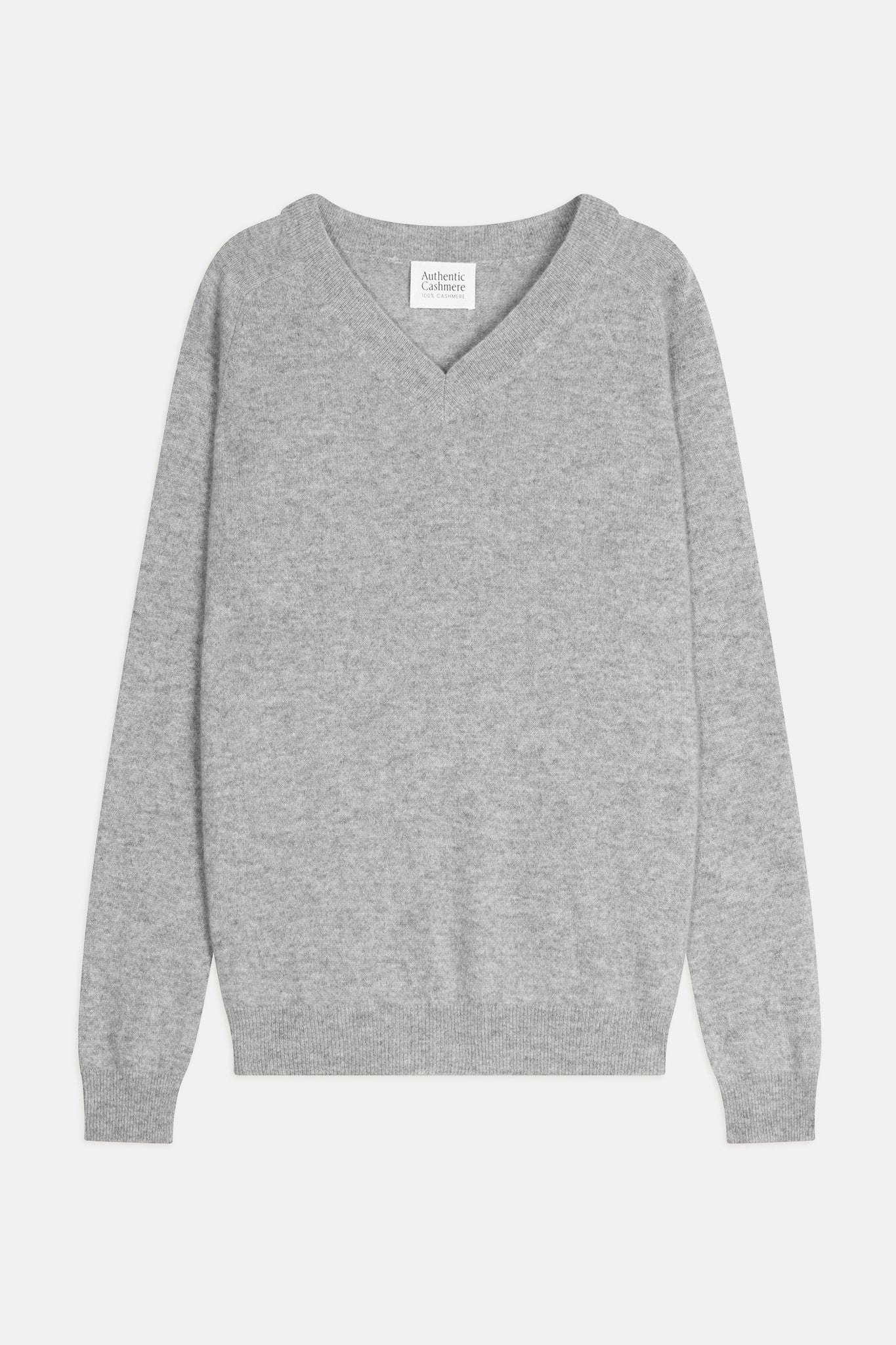 savannah pull col v nuage chiné 100% cachemire