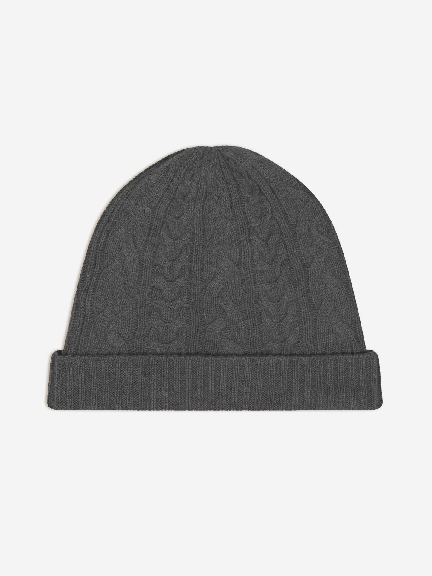 SCOTT 4-thread beanie anthracite mottled 100% cashmere