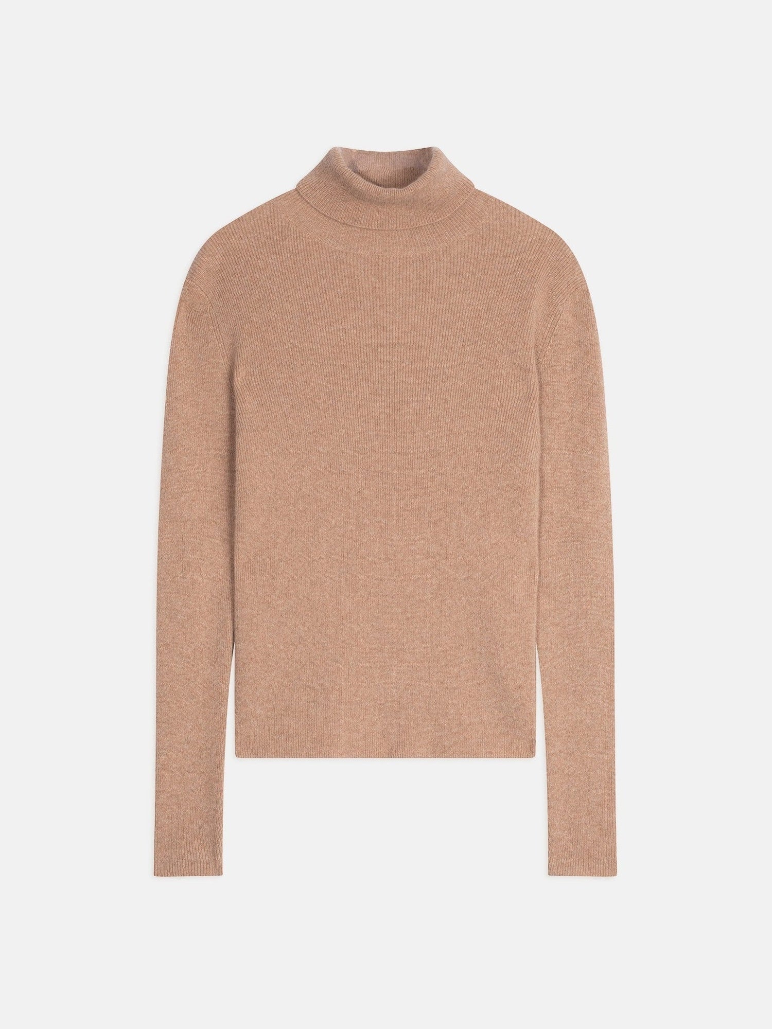 SUZIE turtleneck sweater camel mottled 100% cashmere - Authentic