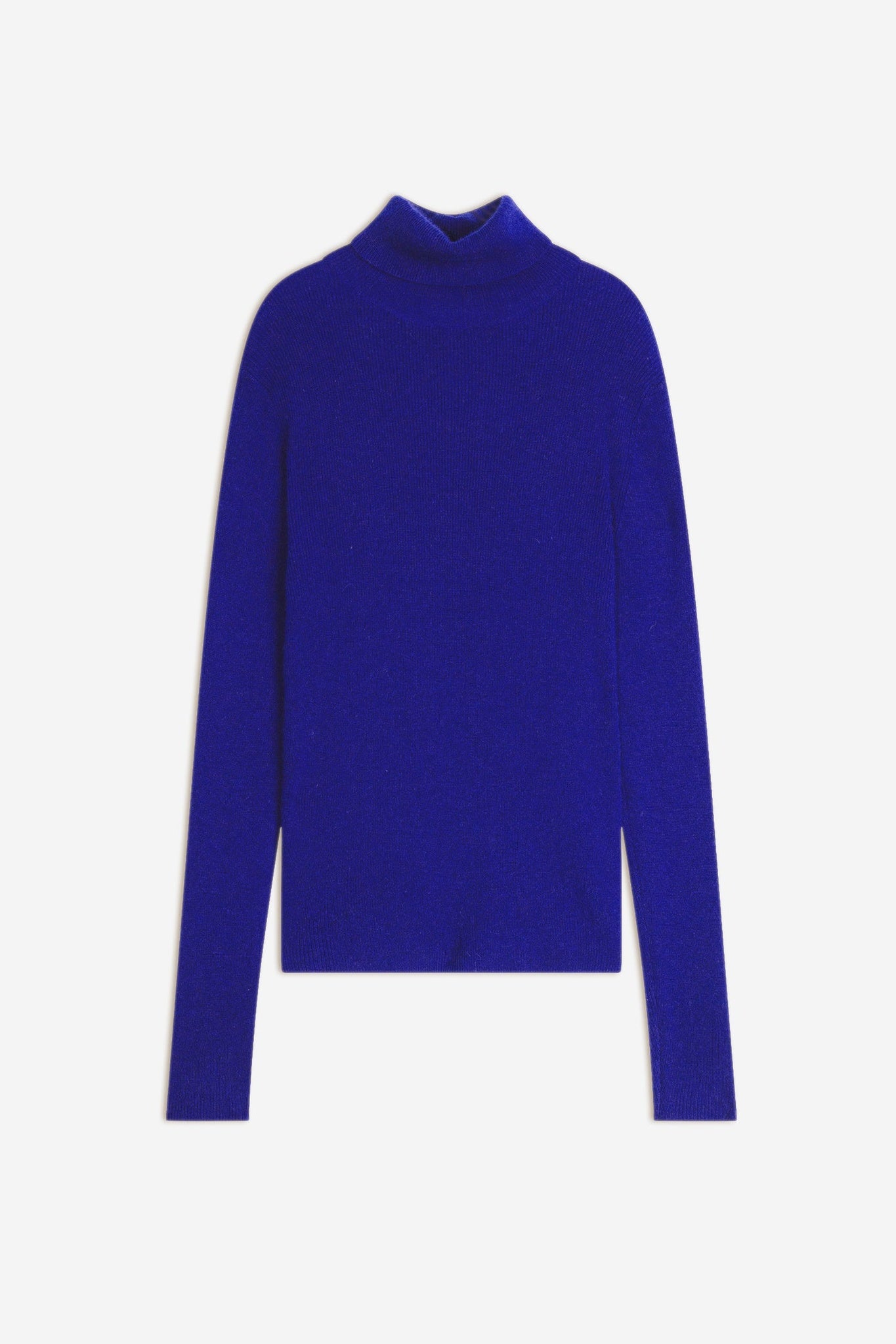 SUZIE pull col roulé indigo 100% cachemire