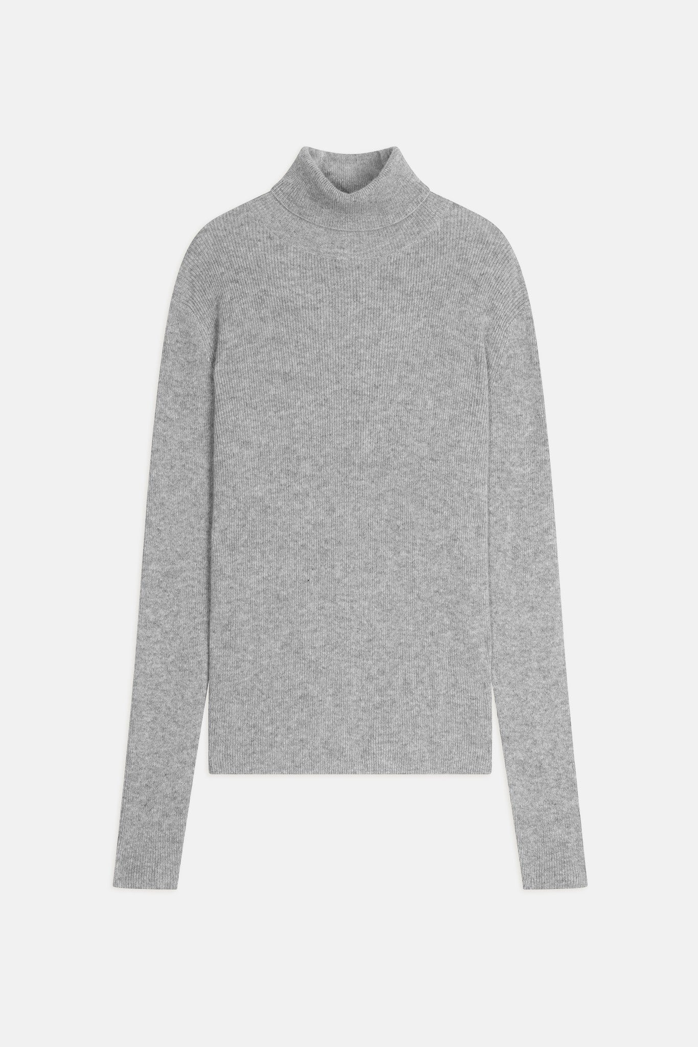 suzie pull col roulé nuage chiné 100% cachemire