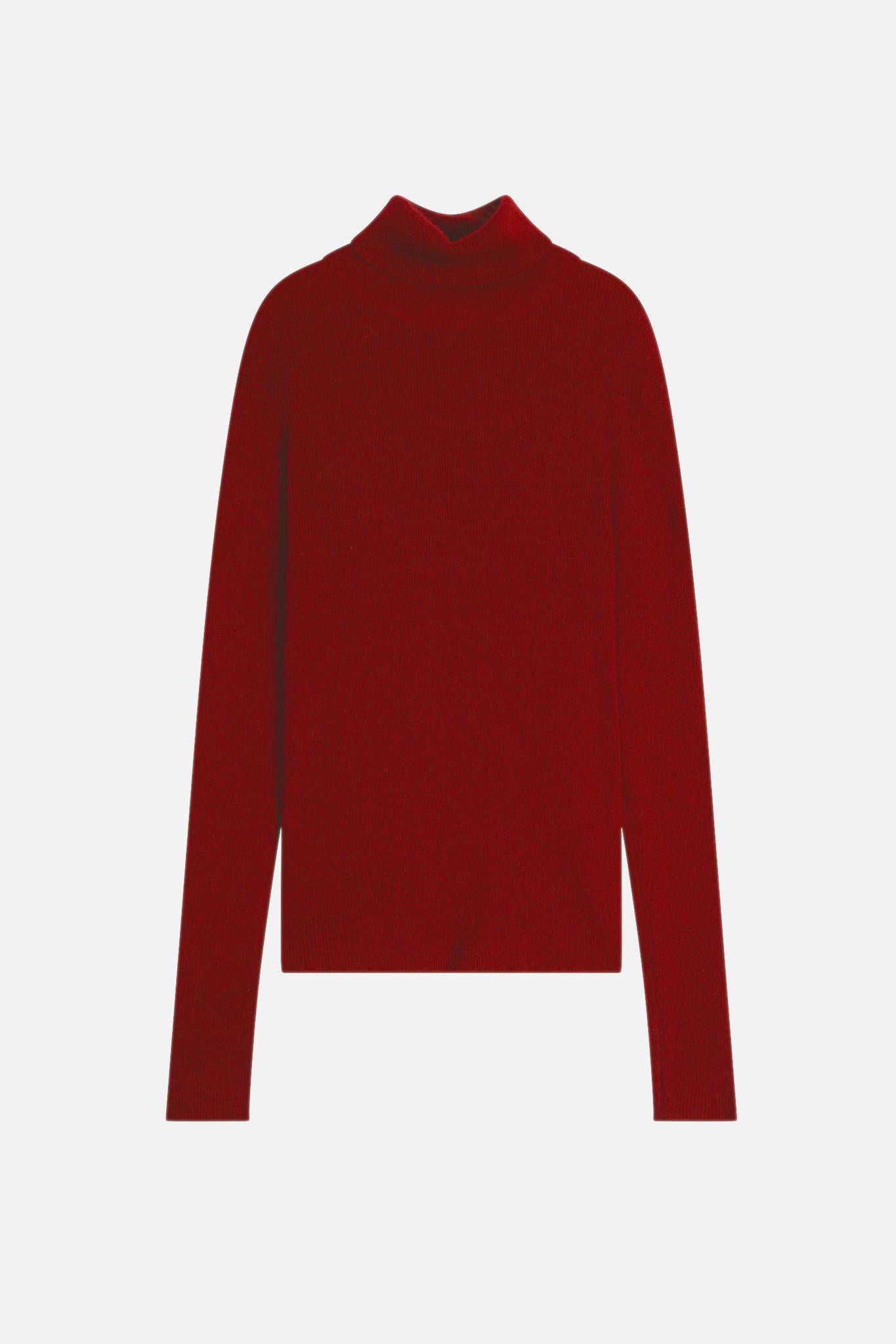 SUZIE ruby turtleneck sweater 100% cashmere