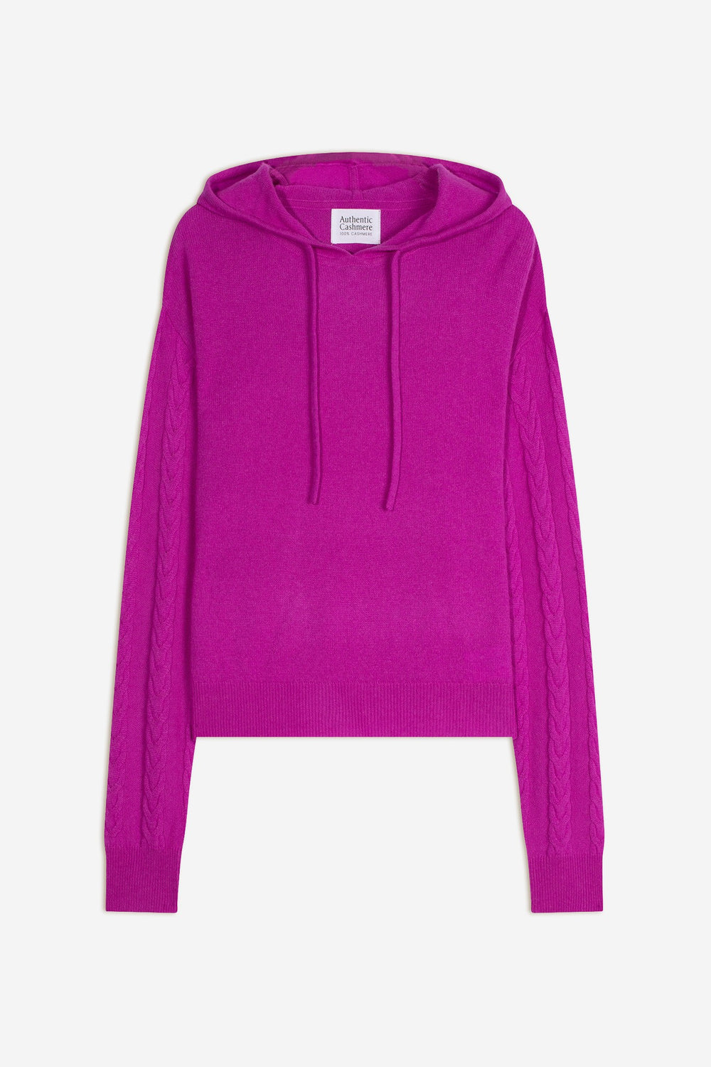 svalinna pull capuche violet fluo 100% cachemire