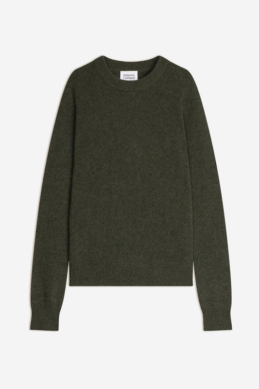 sylor pull col rond 4 fils army chiné 100% cachemire