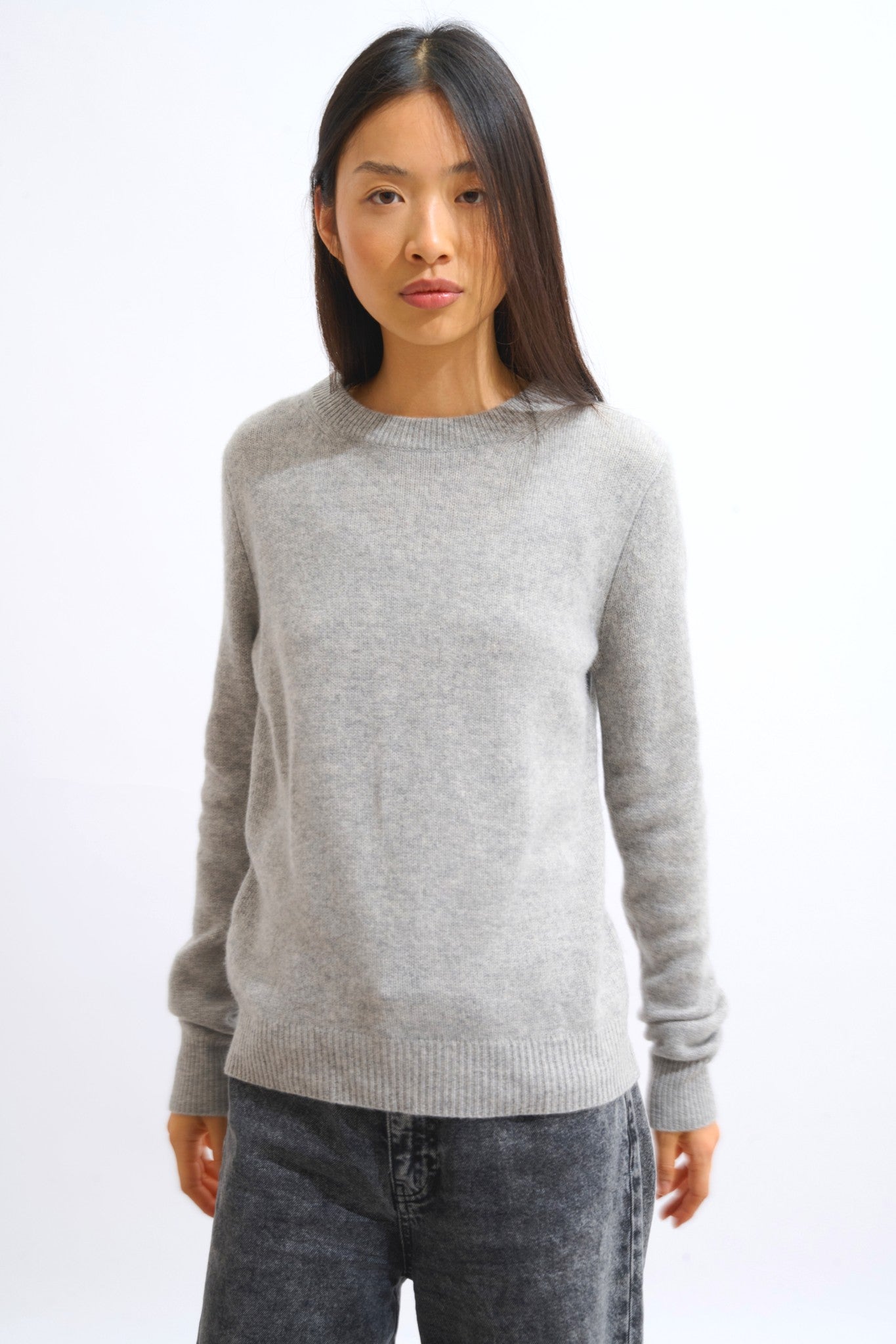 sylor pull col rond 4 fils nuage chiné 100% cachemire